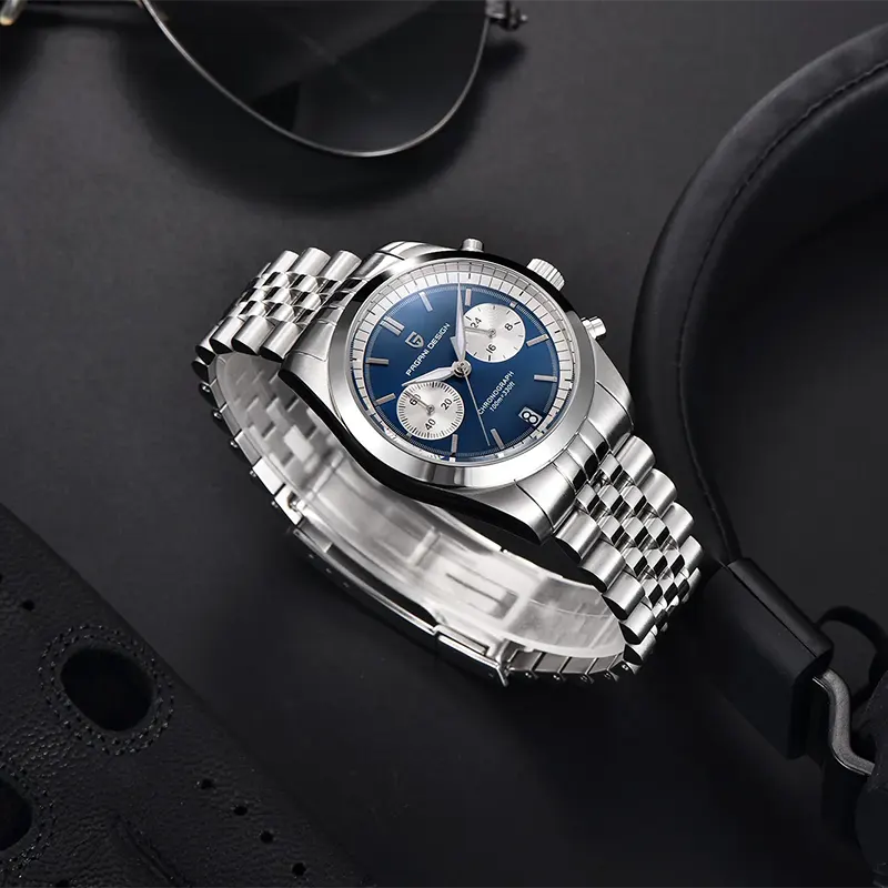 Pagani Design PD-1775 Mecha-Quartz Chronograph Blue Dial Men's Watch